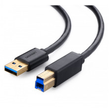 Кабель UGREEN US210 USB 3.0 AM to BM Print Cable 2m (Black）(UGR-10372) (UGR-10372) (15354)