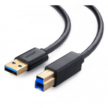 Кабель UGREEN US210 USB 3.0 AM to BM Print Cable 2m (Black）(UGR-10372) (UGR-10372) (15354)