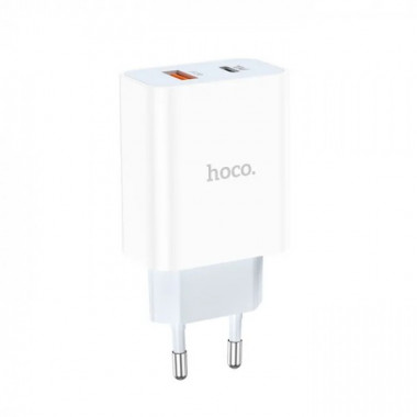 Мережевий зарядний пристрій HOCO C97A PD20W+QC3.0 charger White (6931474766076) (17354)