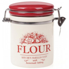 Банка керамічна "Англійська Шипшина FLOUR" 600мл з металевою затяжкою (2454)