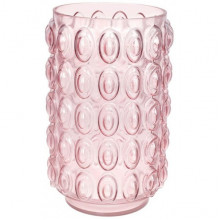 Ваза декоративна Ancient Glass "Bubbles" 30х19см, скло, рожевий (5654)
