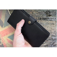 Клатч мужской из натуральной кожи портмоне на кнопке LONG WALLET MenStuff BLACK Черный (1829165143)