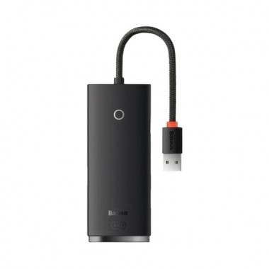 USB Hub Baseus Lite 4-in-1 Type-C to USB3.0*4 + Type-C 0.25 м Черный (2064)