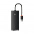 USB Hub Baseus Lite 4-in-1 Type-C to USB3.0*4 + Type-C 0.25 м Черный (2064)