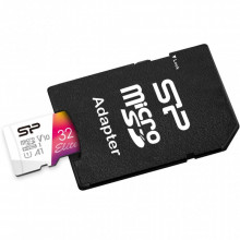 Карта памяти Silicon Power 32GB microSD class10 UHS-I A1 V10 Elite COLOR (SP032GBSTHBV1V20SP) (22064)