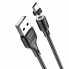 Кабель HOCO X52 USB to Micro 2.4A, 1m, PVC, PVC connectors, magnetic, Black (6931474735539) (20164)