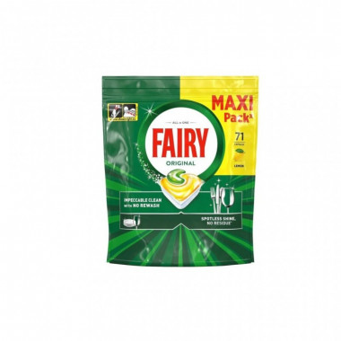 Таблетки для посудомоечных машин Fairy Все-в-1 Original Лимон 71 шт. (8700216237420) (22564)