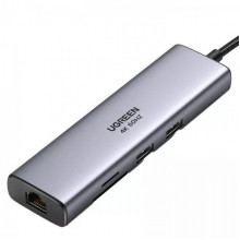 USB-хаб UGREEN CM512 USB-C to 2*USB3.0+HDMI+RJ45+SD&TF +PD port Converter (UGR-90568) (14764)