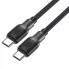 Кабель ACEFAST C10-03 Type-C to Type-C 3A, 60W, 1.2m, silicone, zinc connectors, Black (6974316283119) (14864)
