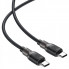 Кабель ACEFAST C10-03 Type-C to Type-C 3A, 60W, 1.2m, silicone, zinc connectors, Black (6974316283119) (14864)