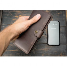 Портмоне клатч мужской натуральная кожа LONG WALLET MenStuff BRWN кошелек Коричневый (1829165460)