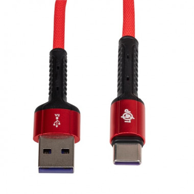 Кабель (шнур) LP USB 3.0 to USB Type-C 5A с быстрой зарядкой (QC) 1м LS63C-5A (1174)