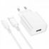 Мережевий зарядний пристрій BOROFONE BA74A Aspirer single port charger set(iP) White (6974443388657) (17374)