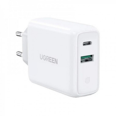 Мережевий зарядний пристрій UGREEN CD170 38W USB-C Wall Charger EU (White) (UGR-60468) (UGR-60468) (374)