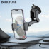 Автотримач для телефона BOROFONE BH134 Rio push-type car holder (center console) Black (6941991120671) (18874)
