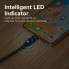 Кабель Vention Nylon Braided USB 2.0 C Male to C Male 3A Cable 2M Black LED Type (TAUBH) (TAUBH) (14974)