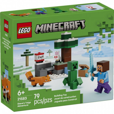 Конструктор LEGO Minecraft Приключения Стива в тайге (21583) (21974)