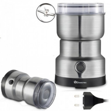 Кофемолка электрическая Domotec MS-7113, 400 Вт, 85 г, нержавеющая сталь, для кофе, орехов (22084)