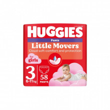 Подгузники Huggies Little Movers/Pants 3 Mega 6-11 кг для девочек 58 шт (5029053547480) (7084)