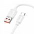 Кабель HOCO X115 Surpass 100W fast charging data cable Type-C White (6942007651981) (20184)