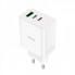 Мережевий зарядний пристрій HOCO C126A Pure power PD40W three-port(2C1A) charger White (6931474798725) (384)