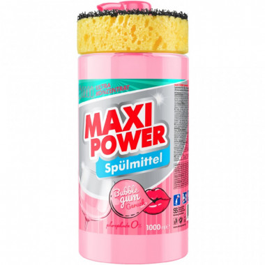 Средство для ручного мытья посуды Maxi Power Бабл Гам 1000 мл (4823098408505) (15584)