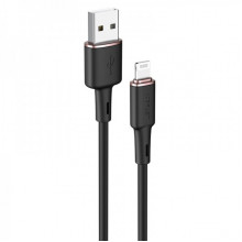 Кабель ACEFAST C2-02 USB to iP 2.4A, 1.2m, silicone, zinc connectors, Black (AFC2-02B) (14684)