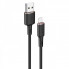 Кабель ACEFAST C2-02 USB to iP 2.4A, 1.2m, silicone, zinc connectors, Black (AFC2-02B) (14684)