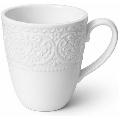 Кухлі порцелянові "Dentelle Blanche" 4 чашки 300мл (21684)