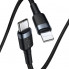 Кабель Baseus Cafule Type-C to Lightning PD 18W 1M Черный/Серый (CATLKLF-G1) (3684)