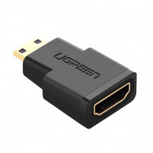 Адаптер UGREEN Mini HDMI Male to HDMI Female Adapter (Black)(UGR-20101) (UGR-20101) (19784)