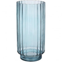 Ваза декоративна Ancient Glass "Манхеттен" Ø13х25см, сіро-синя (5784)