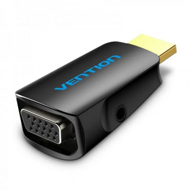Перехідник Vention HDMI to VGA Converter 1080P with 3.5MM Audio (AIDB0) (AIDB0) (14884)
