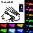 Светодиодная подсветка салона авто bluetooth rgb 4х12 APP (14194)
