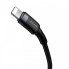 Кабель Baseus Cafule Cable Type-C to iP PD 20W 1m Gray+Black (CATLKLF-G1) (18294)