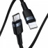 Кабель Baseus Cafule Cable Type-C to iP PD 20W 1m Gray+Black (CATLKLF-G1) (18294)