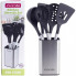 Набір кухонного приладдя Kamille Kitchen Utensils 5 аксесуарів на сталевий підставці (2294)