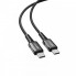 Кабель ACEFAST C1-09 USB-C to USB-C aluminum alloy audio/video transmission full-featured data cable Black (6974316282631) (16305)