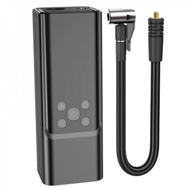 Автомобільний насос HOCO ZP7 Maddy portable smart air pump(5000mAh) Black (6942007614511) (15405)
