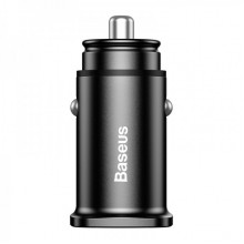 Автомобільний зарядний пристрій Baseus Square metal A+A 30W Black (CCALL-DS01) (8405)
