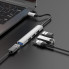 USB-hub хаб адаптер переходник 4-в-1 HOCO HB26 Серый (18605)