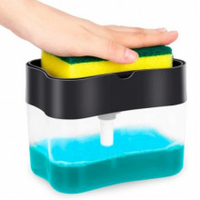 Диспенсер для моющего средства с подставкой для губки Soap Pump & Sponge Caddy Черный (18805)