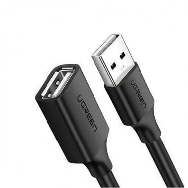 Кабель UGREEN US103 USB 2.0 A Male to A Female Cable 2m (Black)(UGR-10316) (UGR-10316) (19805)