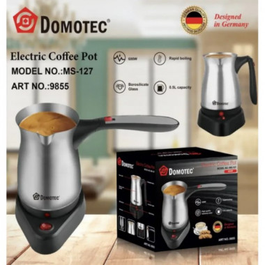 Электрическая мини кофеварка электротурка Domotec MS-127 0.5л 600Вт (20905)
