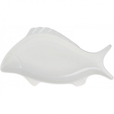 Блюдо порцелянове "White Fish" 36см, біле (4905)