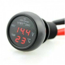 Автомобильный термометр - вольтметр - USB VST 706-1 (15015) Автомобильный термометр - вольтметр - USB VST 706-1 (15015)