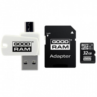 Карта памяти Goodram 32GB microSDHC class 10 UHS-I (M1A4-0320R12) (17015)