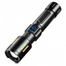 Фонарь ручной FLUORESCENCE BL-611-TG, индикация заряда, 1x26650/3xAAA, ЗУ Type-C, zoom (18015)