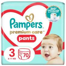 Подгузники Pampers Premium Care Pants Midi Розмір 3 (6-11 кг) 70 шт (8001090759955) (7015)