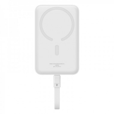 Зовнішній акумулятор Baseus Magnetic Mini Wireless Fast Charge Power Bank Type-C Edition  10000mAh 30W Stellar White (P1002210B223-00) (18315)